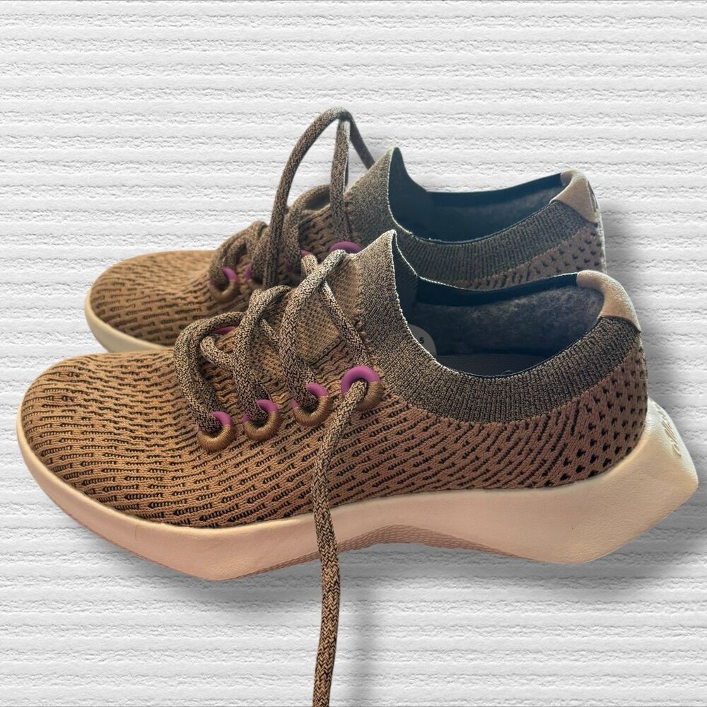 Allbirds Tree Dasher 2 Women’s 5.5 Tan Knit Running Shoes NWOT Sustainable TD2